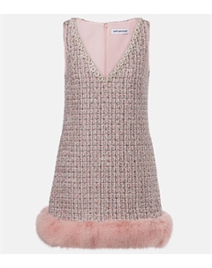 Мини-платье с пайетками, розовый Self-portrait