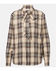 Рубашка в клетку Cassandre из хлопковой смеси, Brighton Checks Saint laurent