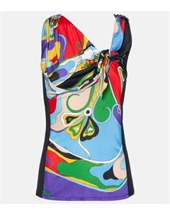 Топ с запахом Orchidee, Viola/Rosso Pucci