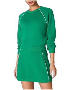 Эйрпiqué свитшот с круглым вырезом, зеленый Spanx