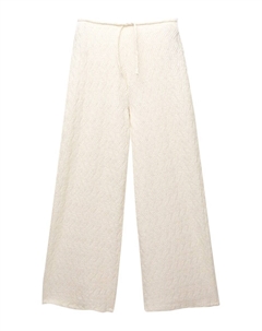 Широкие брюки, экрю Pull & bear