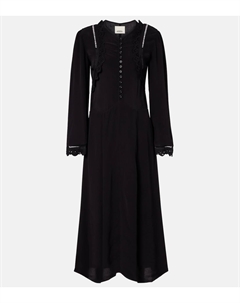 Фаустина платье макси с английской вышивкой, черный Isabel marant