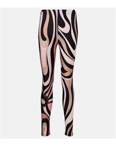 Принтованные леггинсы, Nero/Pink Pucci