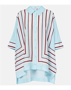 Боумен принтованная оверсайз рубашка, Azure Sky Stripe Simkhai