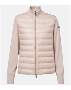 Шерстяной кардиган с нижними панелями, 0 Light Pink Moncler