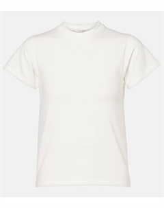 Топ Tommy из хлопка и шелка, белый The row