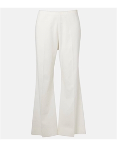 Брюки клеш из хлопкового вельвета Walter, Chalk Khaite