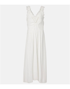 Фредa платье макси с мерейкой, белый Isabel marant