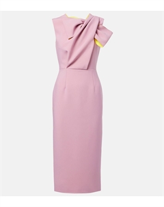 Платье из крепа с бантом, Heather/Marigold Roksanda