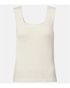 Вязаный топ из хлопка Wil, слоновая кость Khaite