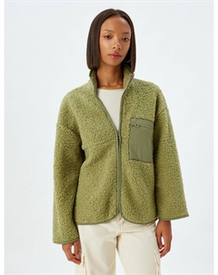 Толстовка с капюшоном на молнии, цвет Green/Apple Koton