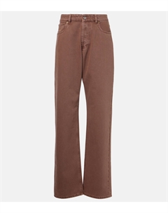 Лого джинсы с широкими штанинами, Marron Miu miu