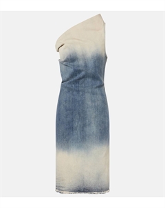 Джинсовое платье миди с одним плечом Athena, Hustler Degrade Rick owens