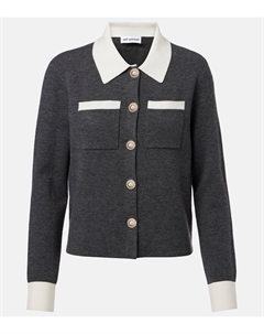 Кардиган из смесовой шерсти, серый Self-portrait