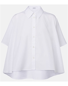 Оверсайз хлопковая рубашка с логотипом, белый Loewe