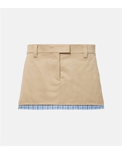 Хлопковая мини-юбка, Corda Miu miu