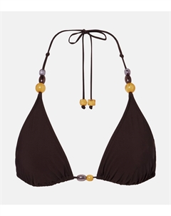 Бикини топ с бисером, Deep Chocolate Tory burch