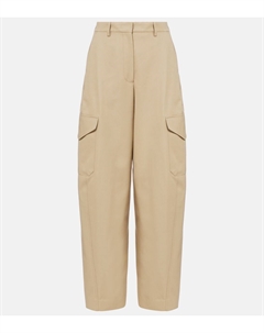 Кокон хлопковые и шерстяные карго-брюки, бежевый Givenchy
