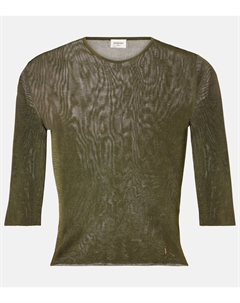Вязаный топ Cassandre, Kaki Saint laurent