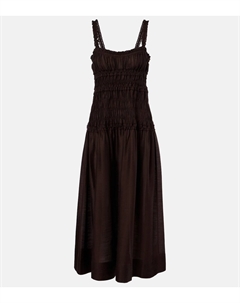 Смок-платье миди, Deep Chocolate Tory burch