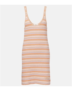 Вязаное хлопковое мини-платье, Multicolor Orange Chloe