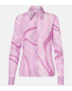 Хлопковая рубашка из муслина Orchidee, Peonia Pucci