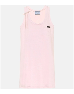 Хлопковое джерси платье, Alabastro Petalo Prada