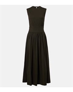 Хлопковое джерси макси-платье Toteme, коричневый