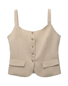 Жилет, песочный Pull & bear