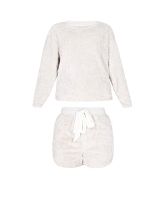 Короткий пижамный комплект, светло-серый Faina