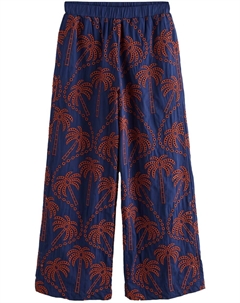 Широкие брюки Palmen-Print, темно-синий Next