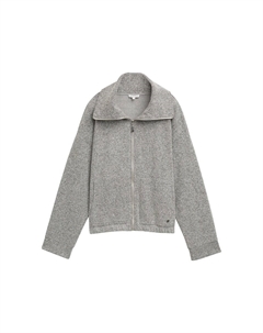 Толстовка с капюшоном на молнии, серый Tom tailor