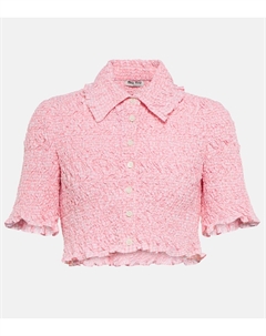 Клетчатая укороченная блузка, Rosa Miu miu