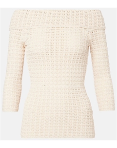 Dermottega кружевной топ с открытыми плечами, экрю Isabel marant