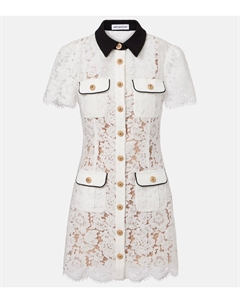 Кружевное мини-платье, белый Self-portrait