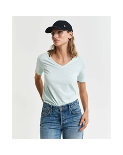 Футболка 4200867 short sleeve v neck, зеленый Gant