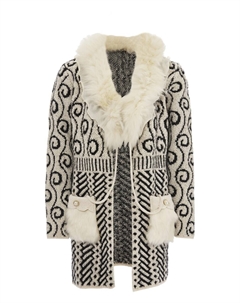 Вязаный кардиган, белый Faina