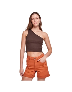 Футболка без рукавов Asymmetric, коричневый Urban classics