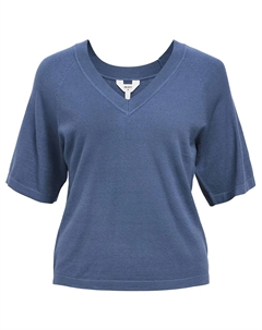 Футболка Thess short sleeve v neck, синий Object