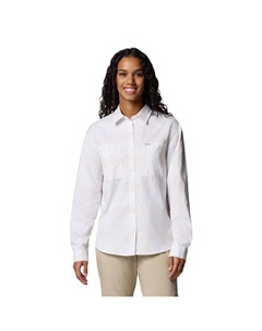 Рубашка с длинным рукавом Silver Ridge Utility Patterned, белый Columbia