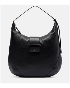 Средняя кожаная сумка-тоут Bar, Black/Shiny Gold Jimmy choo