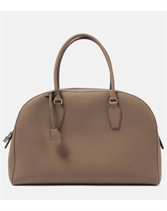 Индийская кожаная сумка-тоут 15.75, Smoked Taupe Ans The row