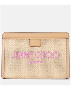 Avenue Маленькая сумочка с кожаной отделкой, Gold/Fuchsia Jimmy choo