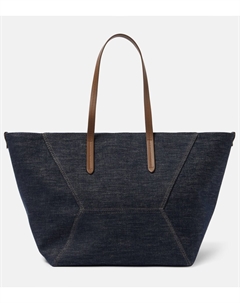 Джимовая сумка-тоут Duo Large, Blu Brunello cucinelli