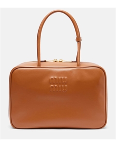 Кожаная сумка-тоут Beau, Cognac Miu miu