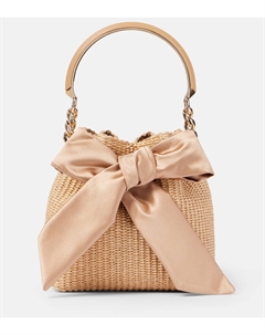 Сумка-ведро Bon Bon из рафии, Natural Jimmy choo
