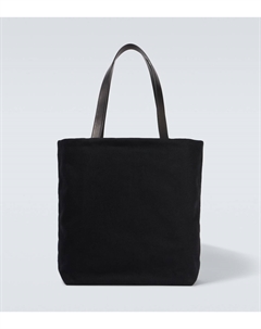 Сумка-тоут с кожаной отделкой Armory, черный The row