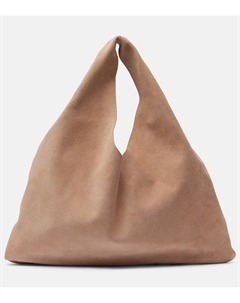 Биндл маленькая замшевая сумка-тоут, Beige Melange The row