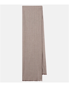 Гуэльский полосатый хлопковый шарф, Brown Melange The row