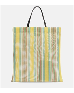 Мини-сумка-шопер Barn в полоску с сеткой, Multicolor Warm Ans The row